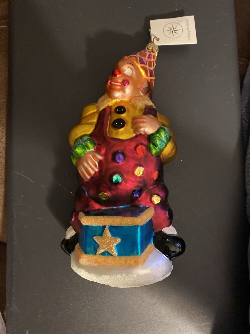 Christopher Radko Lucky Charms Circus Clown 8" with Drum (L)